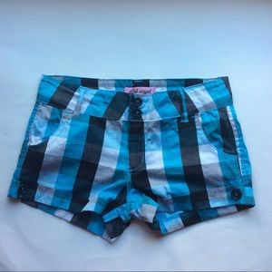 Pink Angel Girls Blue/Black/White Shorts, Size 8